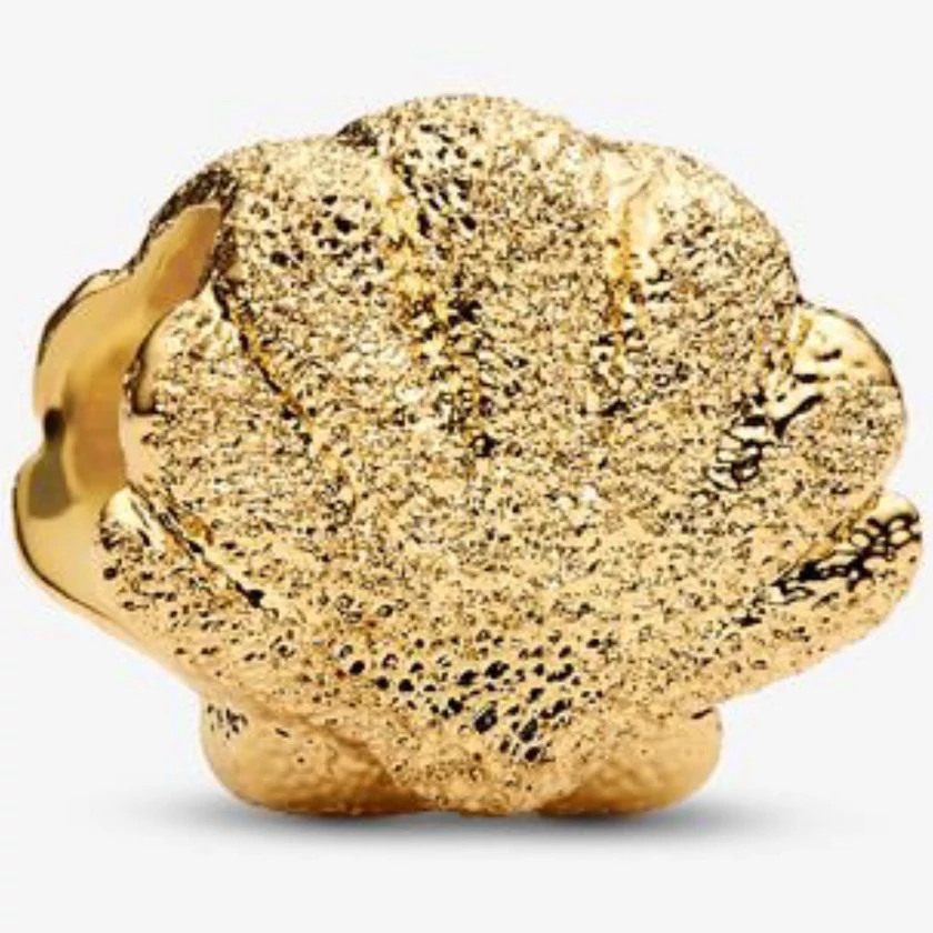 Pandora arany texturált kagyló mini charm - 764057C00