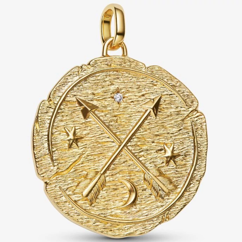 Pandora arany egymást keresztező nyilak nagy méretű medál charm - 764084C01