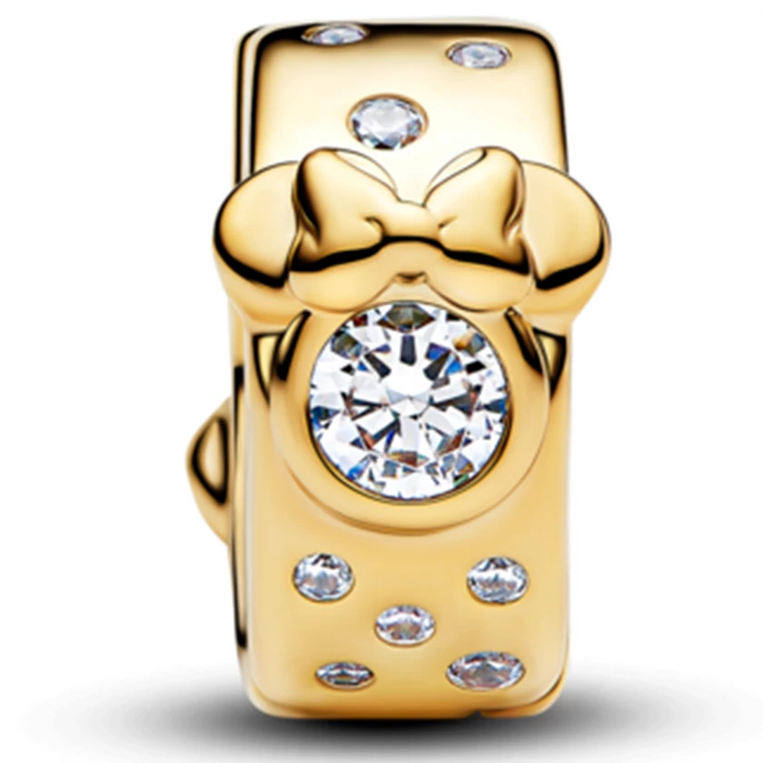 Pandora Disney sárga arany Mickey & Minnie egér klip - 764130C01