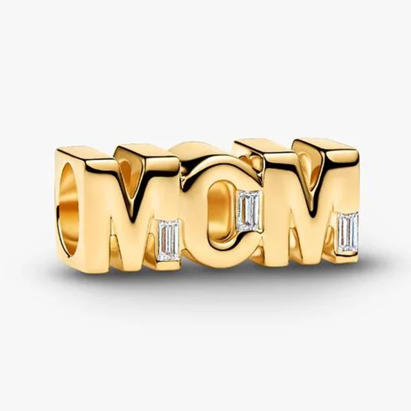 Pandora aranyozott "MOM" charm - 764459C01