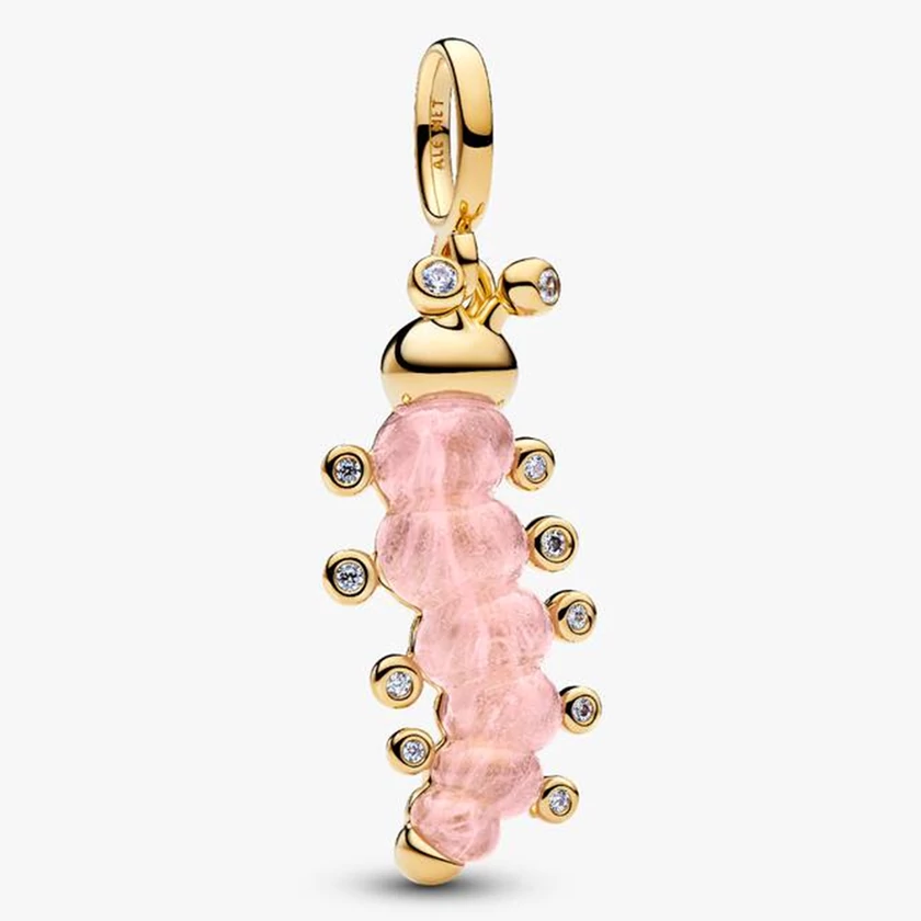 Pandora aranyozott rózsaszín hernyó medál - 764489C01