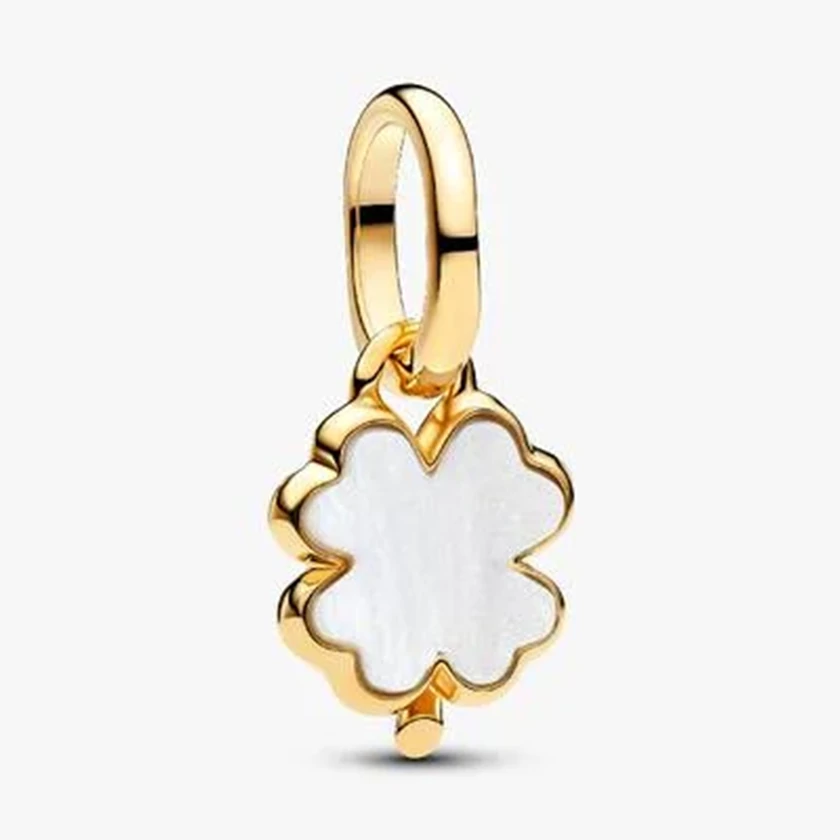 Pandora aranyozott fehér négylevelű lóhere függő - 764564C01