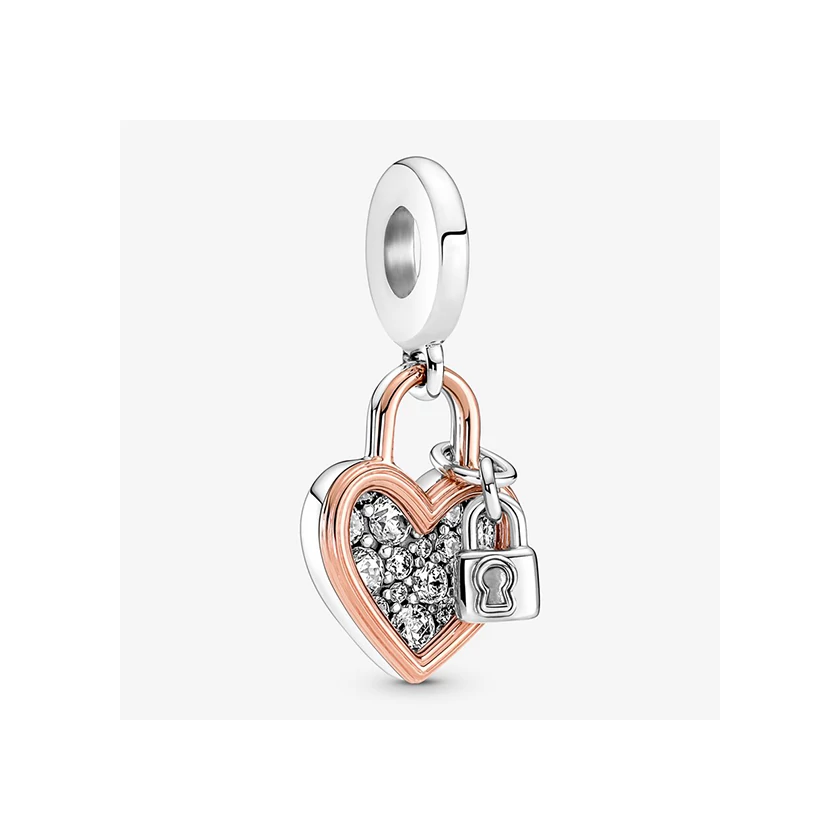 Pandora szív & lakat dupla charm - 780087C01
