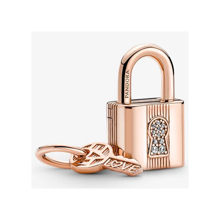 Pandora rozé lakat & kulcs függő - 780088C01