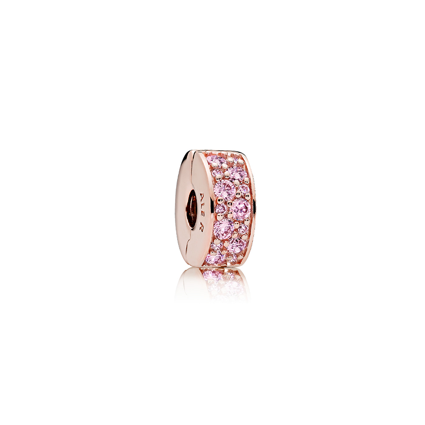Pandora rózsaszín pavé klip charm - 781817PCZ