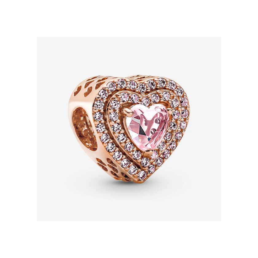 Pandora szikrázó lapos szív charm - 789218C01