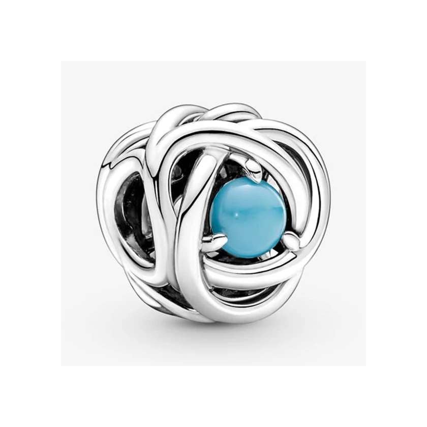 Pandora türkizkék örökkévalóság kör december charm - 790064C02