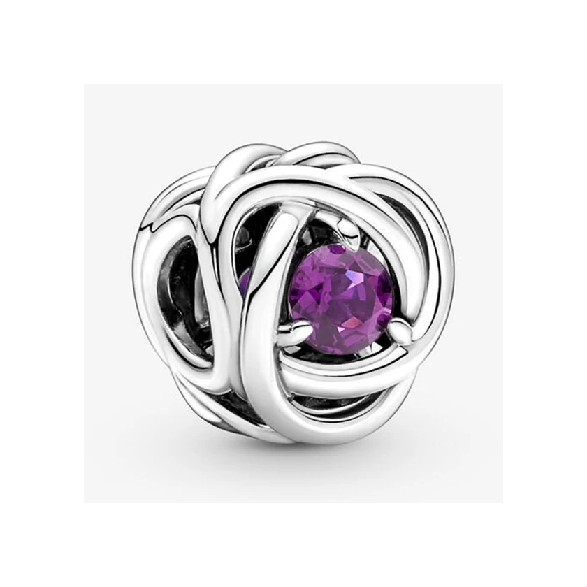 Pandora lila örökkévalóság kör február charm - 790065C02