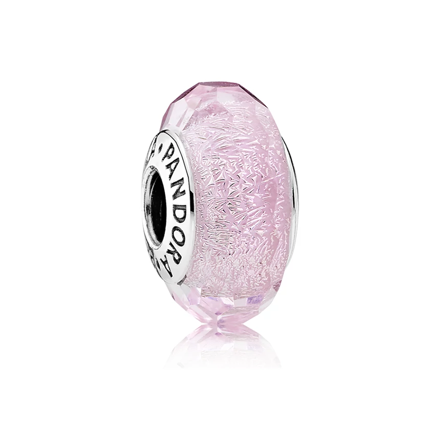 Pandora rózsaszín csillámló muránói charm - 791650