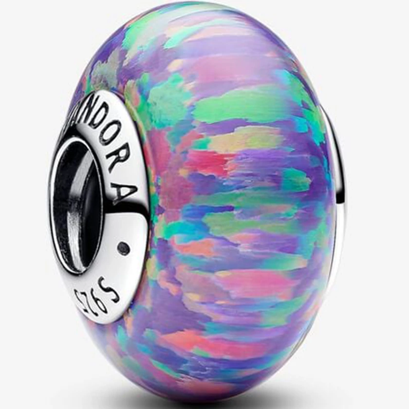 Pandora opálfényű bíbor muránói charm - 791691C05
