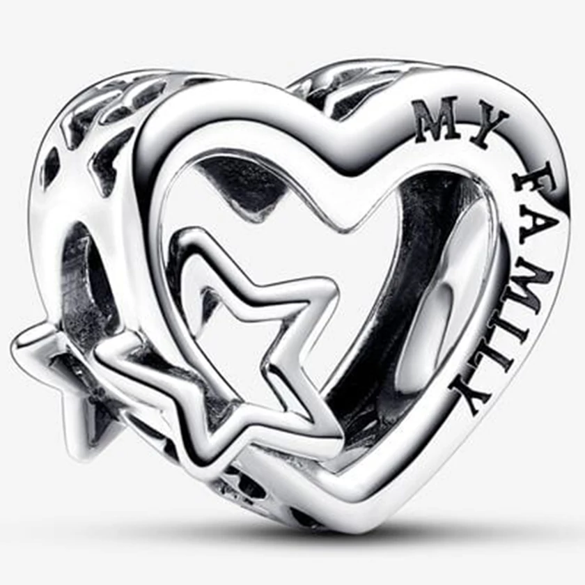 Pandora áttört szív és csillag charm - 792829C00