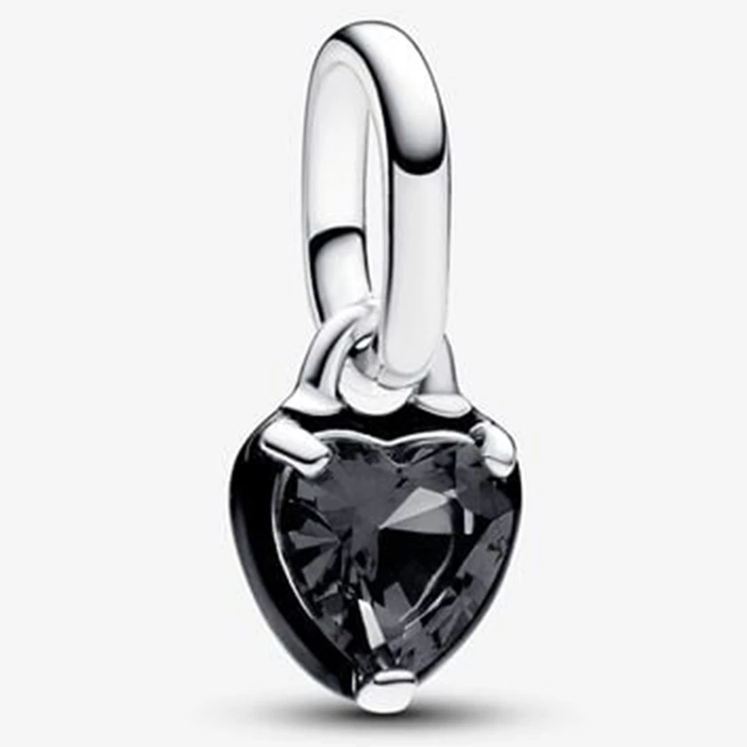 Pandora Me fekete csakra szív mini függő - 793042C01