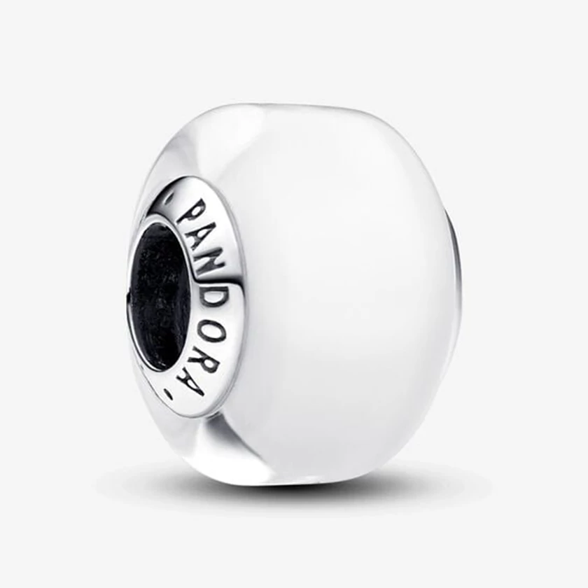 Pandora fehér mini muránói üveg charm - 793118C00