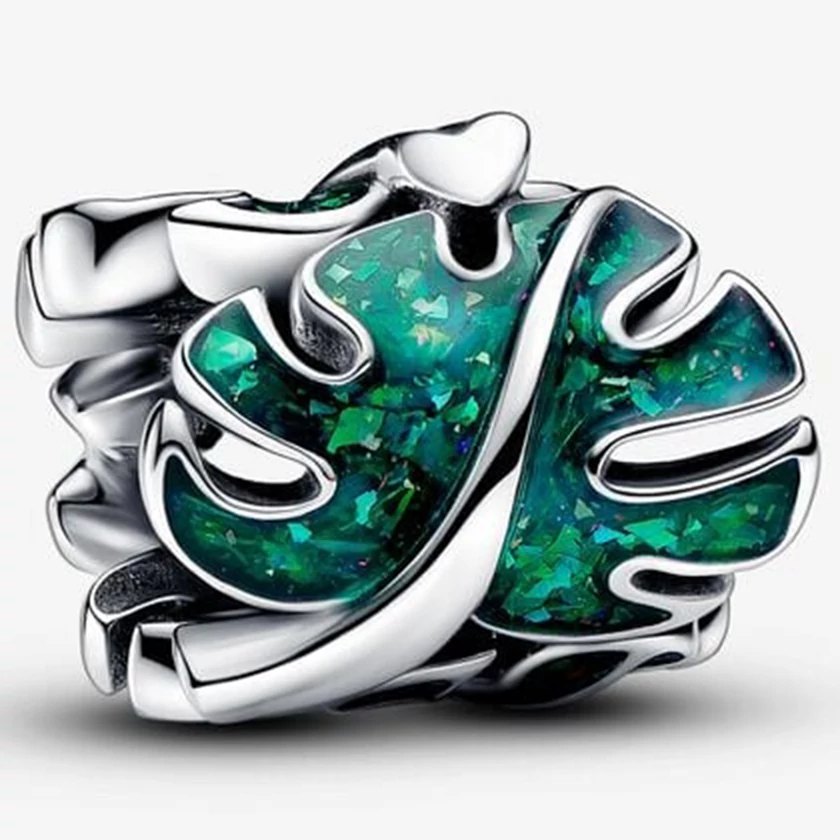 Pandora zöld könnyezőpálma levelek charm - 793332C01