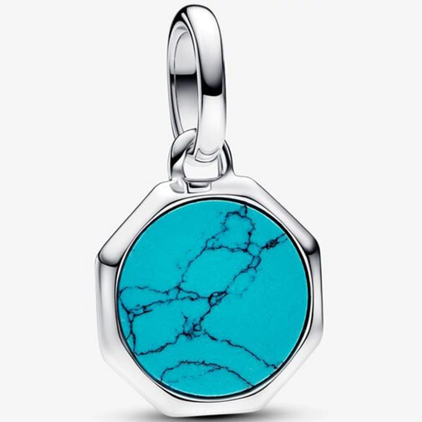 Pandora türkiz gravírozható mini medál - 793388C01