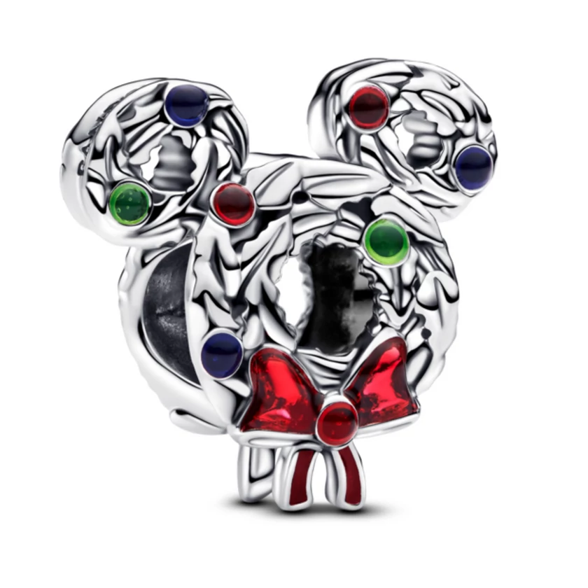 Pandora Disney Mickes egér karácsonyi koszorú charm - 793531C01
