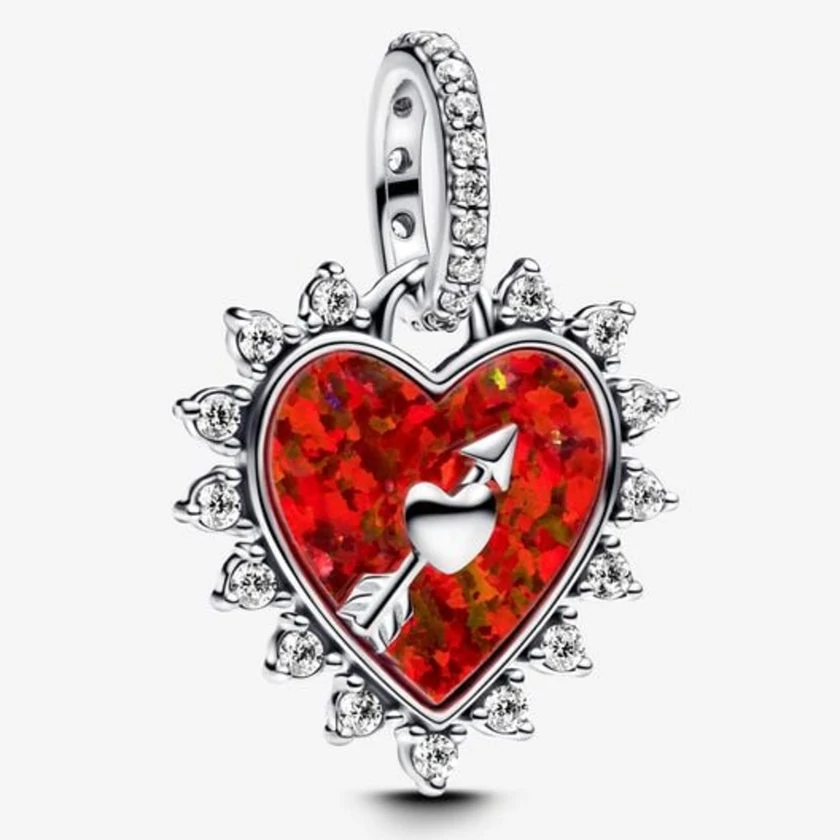 Pandora Forgatható nyíllal átlőtt szív függő charm - 793667C01
