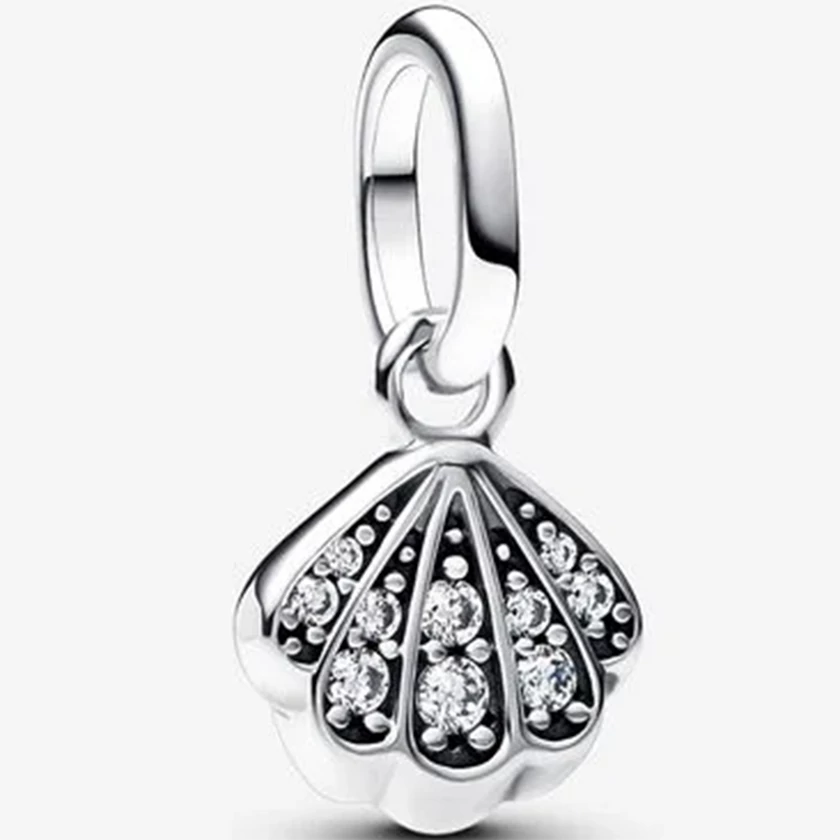 Pandora szikrázó kagyló mini függő charm - 793855C01