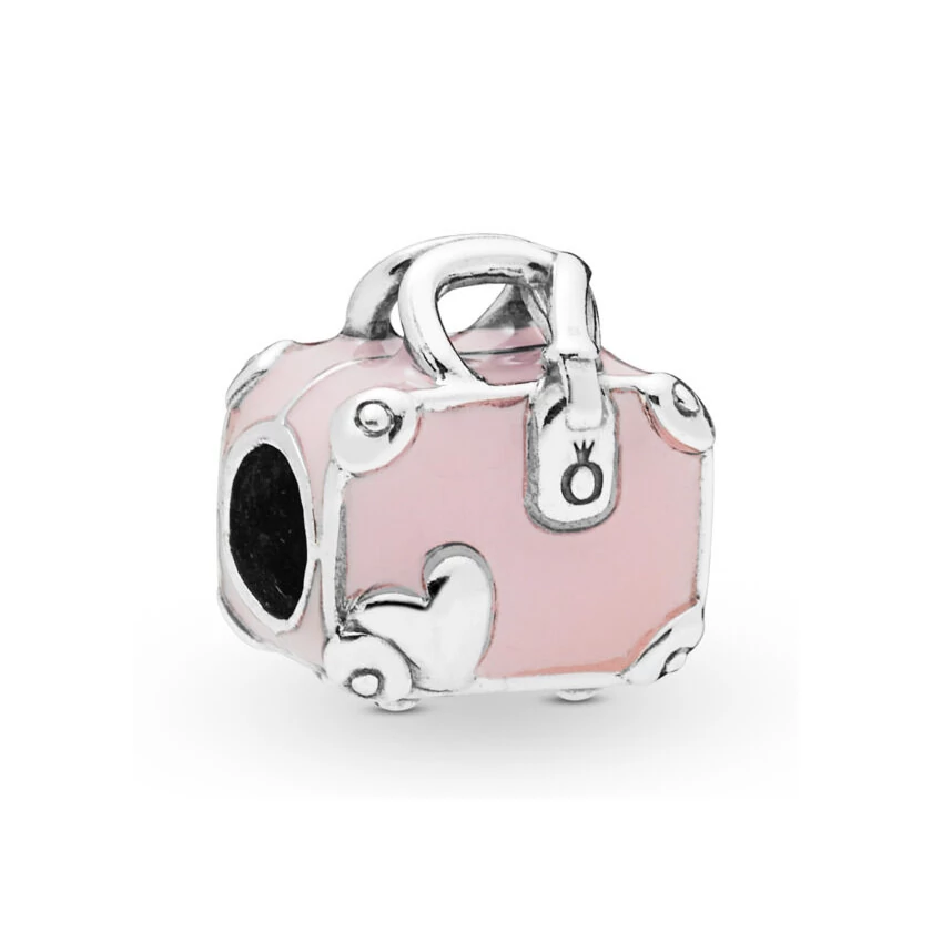 Pandora rózsaszín bőrönd charm - 798063EN124