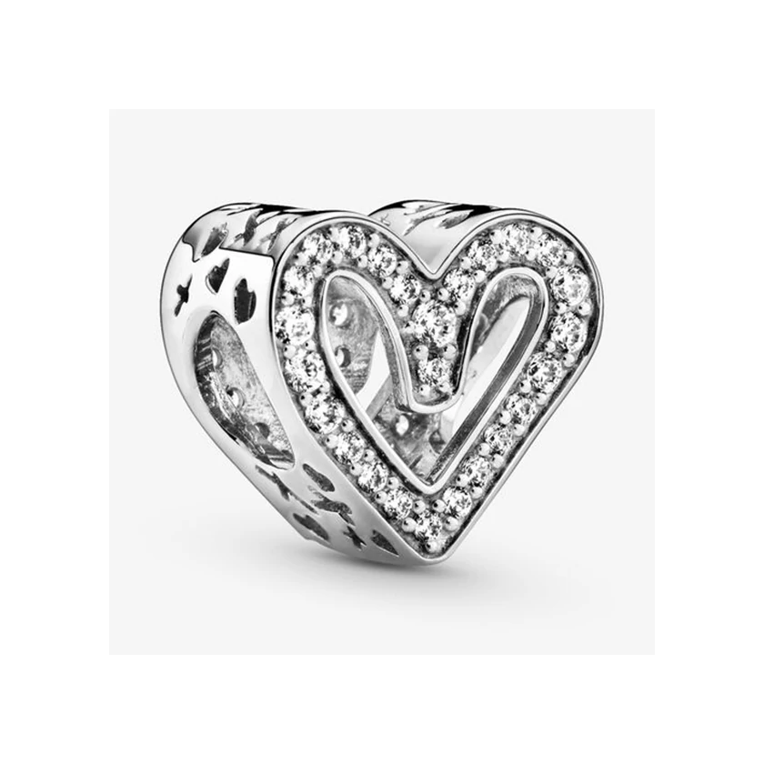 Pandora szikrázó szabadkézi szív charm - 798692C01