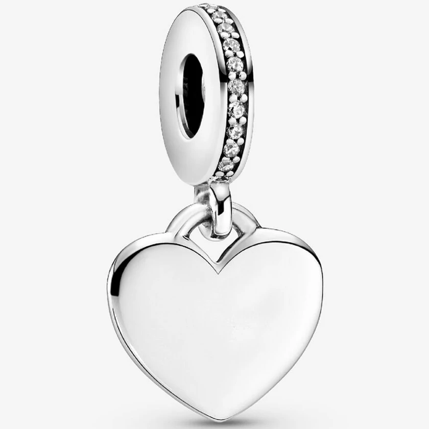 Pandora gravírozható szív ezüst függő - 798761C01
