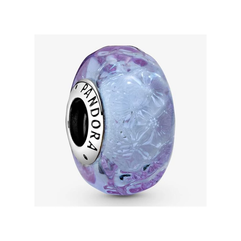Pandora hullámos levendula muránói üveg charm - 798875C00