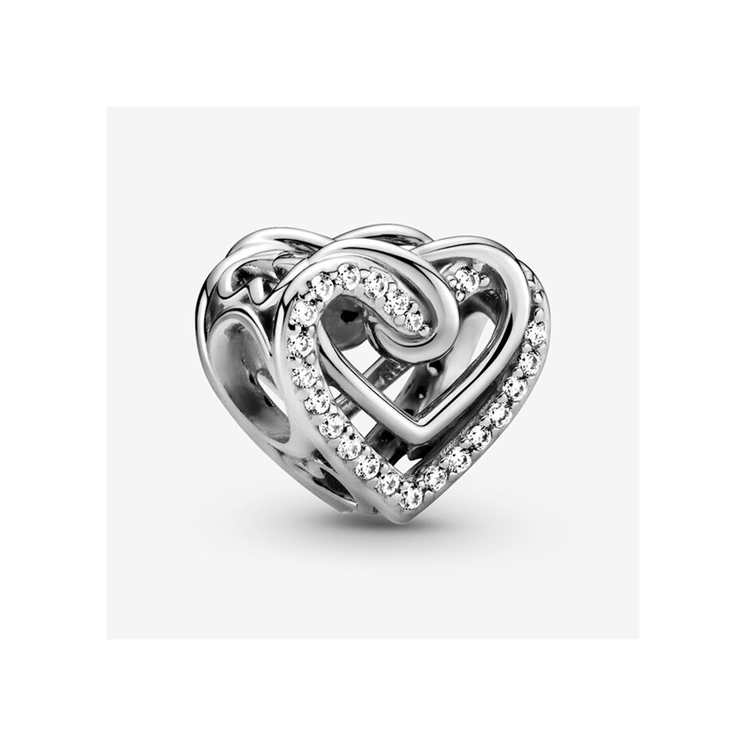 Pandora szikrázó összefonódó szívek charm - 799270C01