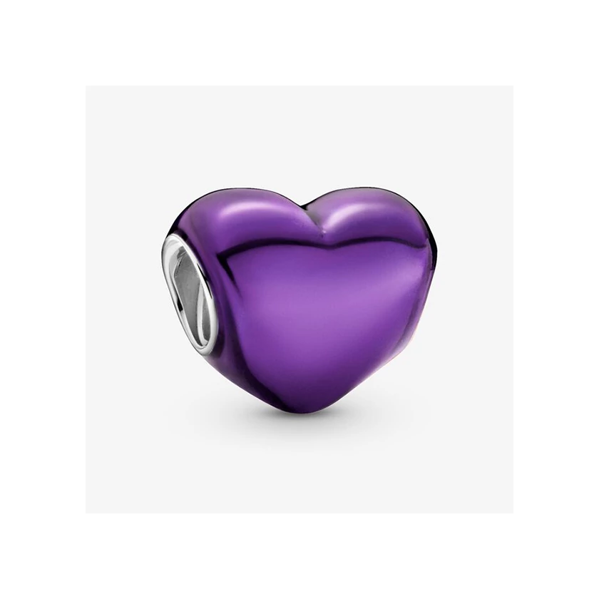 Pandora metál hatású lila szív charm - 793337C01