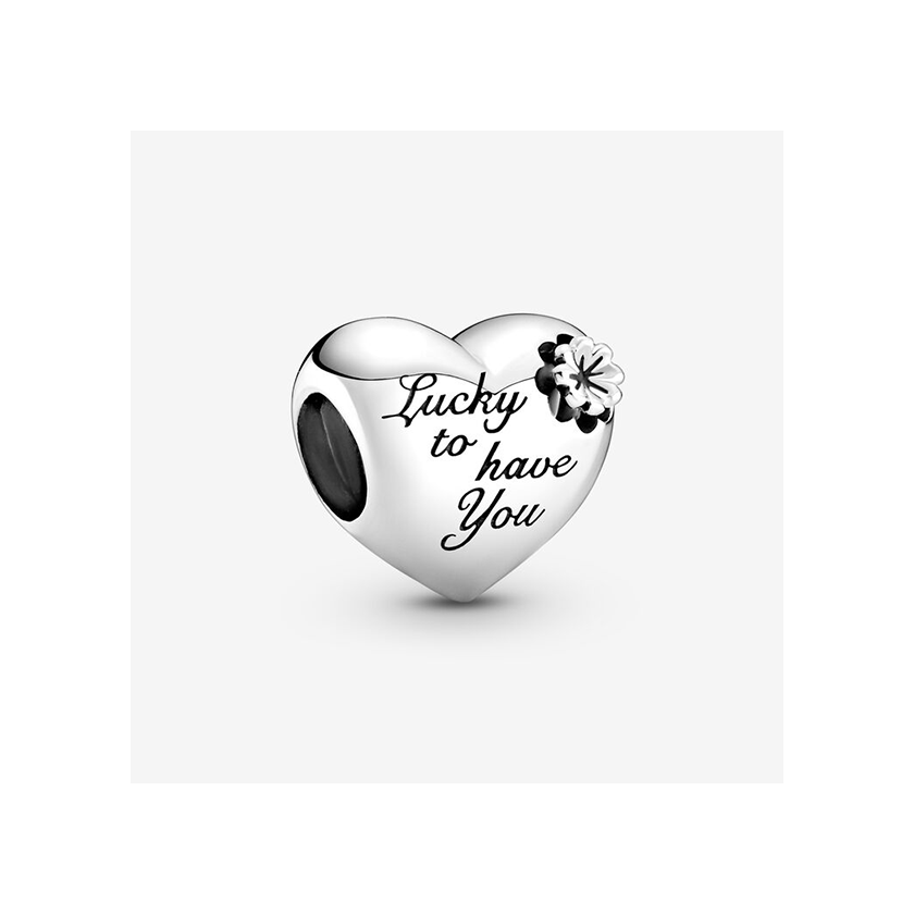 Pandora szív és lóhere charm - 799364C00