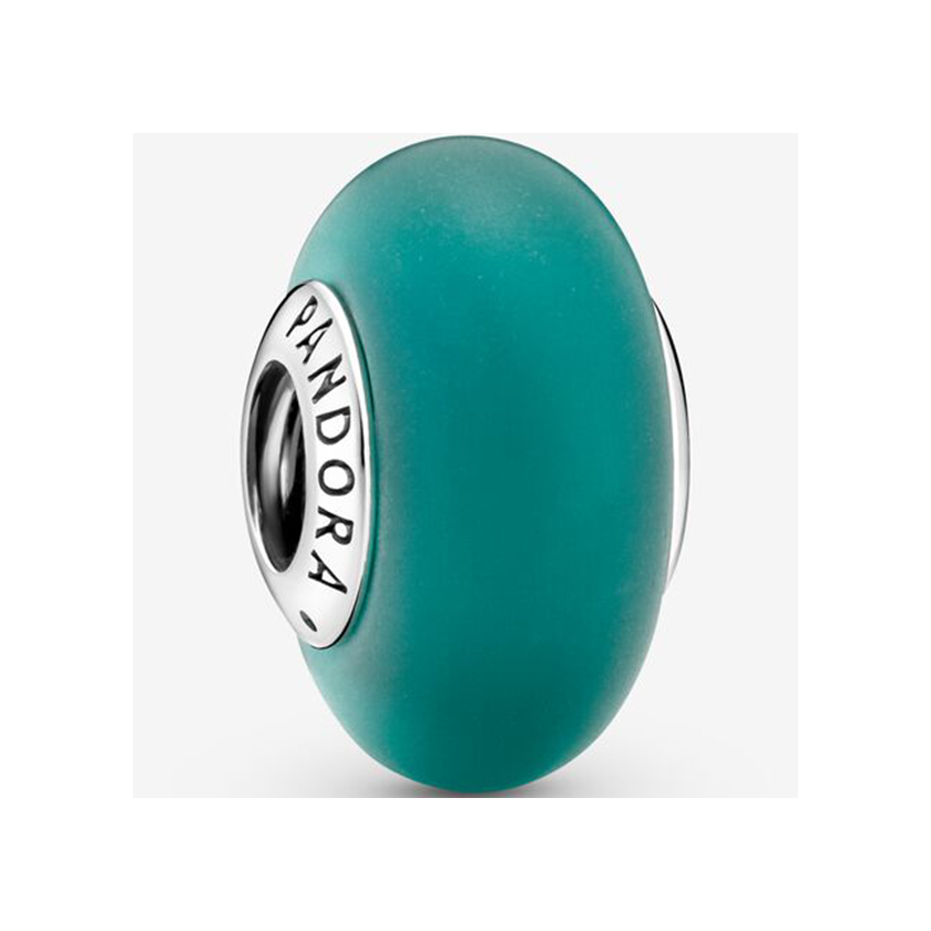 Pandora matt zöld muránói üveg charm - 799555C00