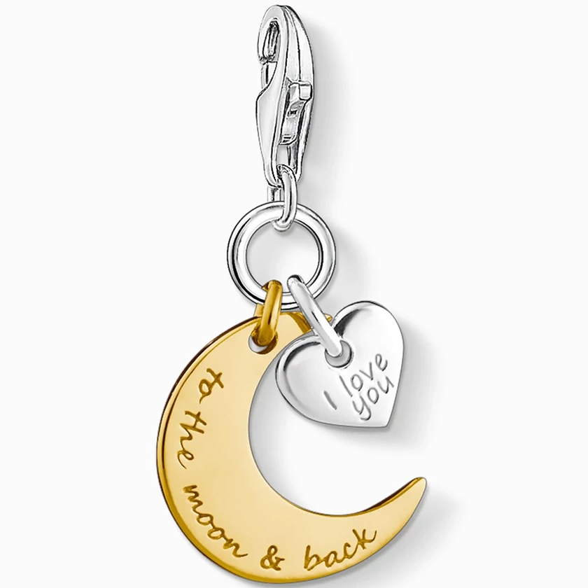 Thomas Sabo hold & szív charm - 1443-413-39