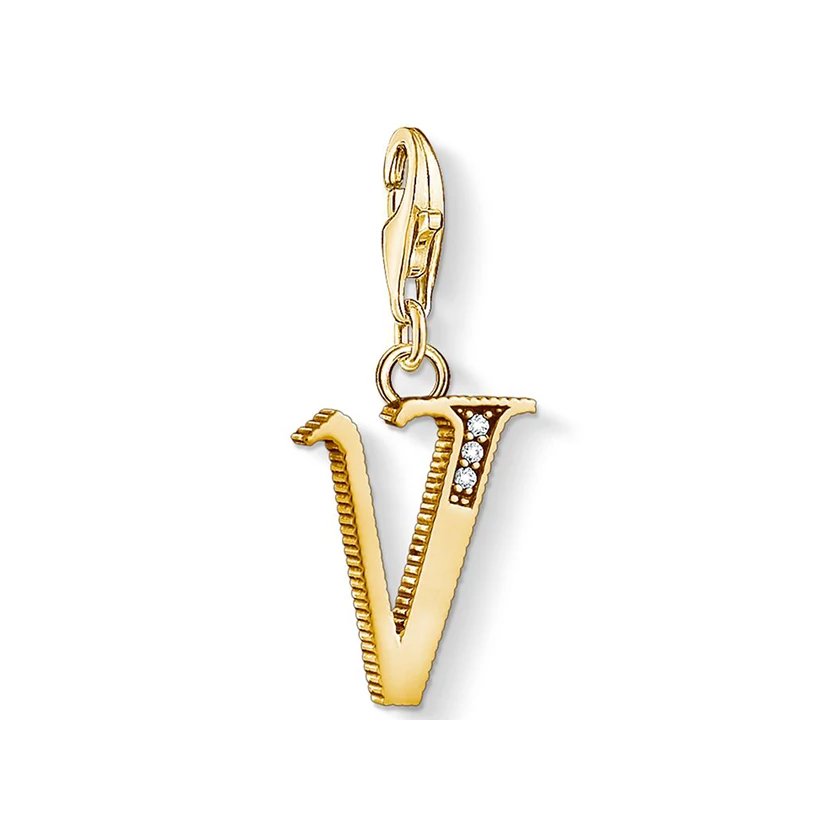 Thomas Sabo "V" betű charm - 1628-414-39