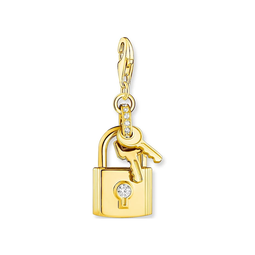 Thomas Sabo arany kulcs & lakat charm - 1876-414-14