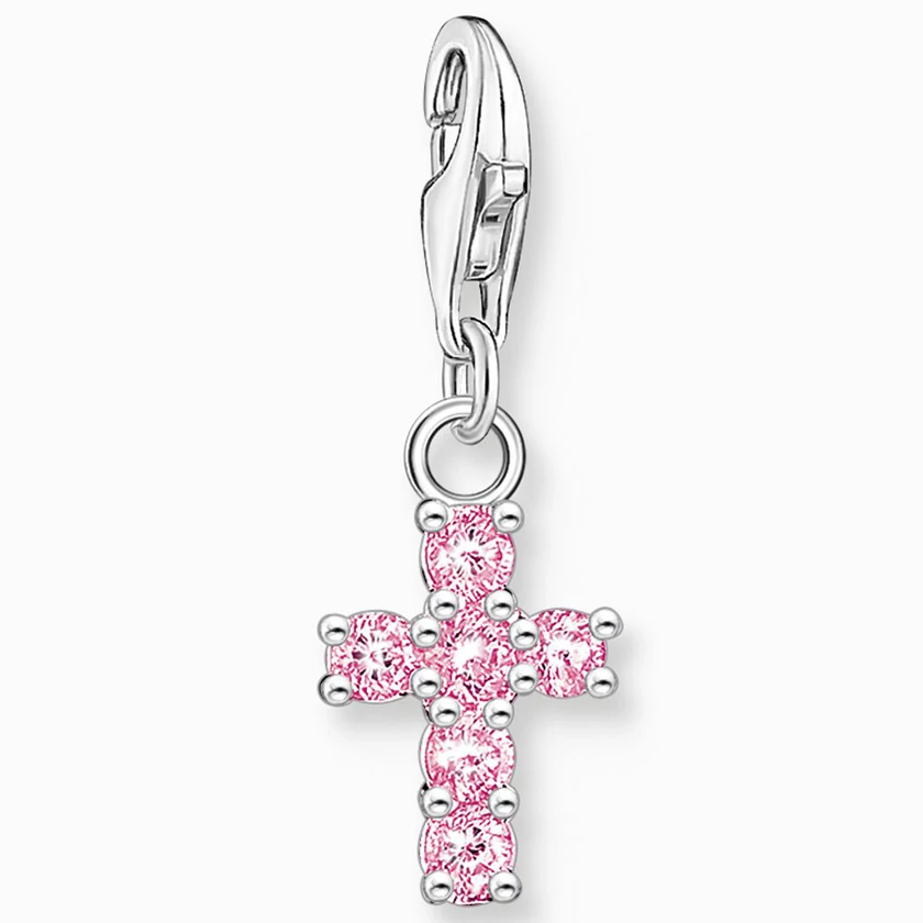 Thomas Sabo rózsaszín kereszt alakú charm - 2032-051-9