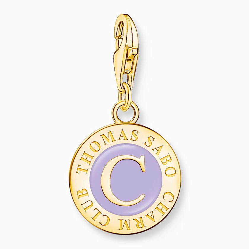 Thomas Sabo sárga arany lila Charmista Coin charm - 2105-427-13