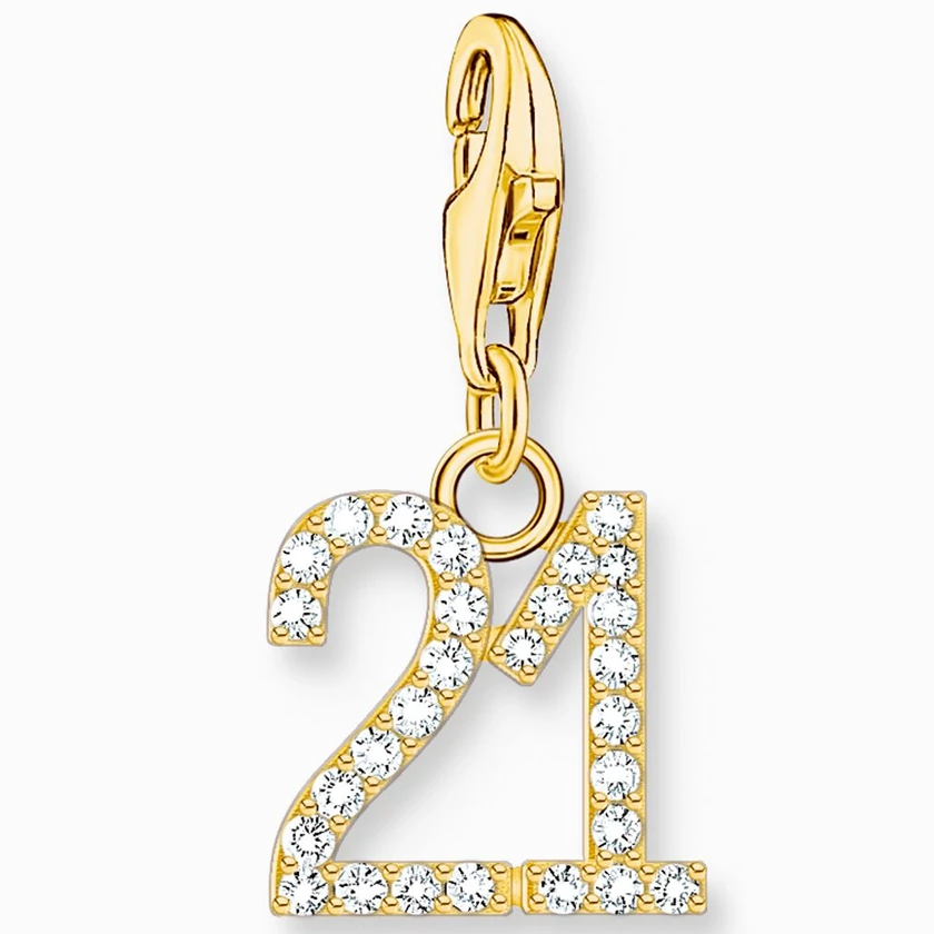 Thomas Sabo "21" arany charm - 2140-414-39