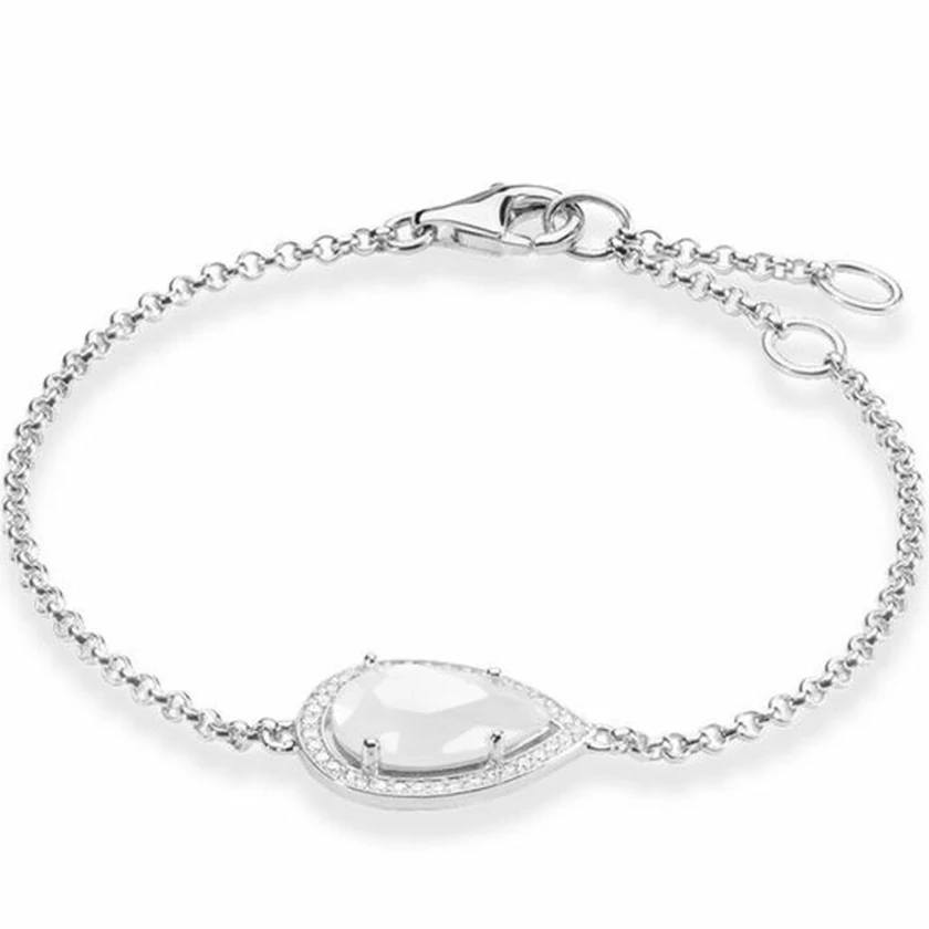 Thomas Sabo fehér cirkónia köves karkötő  - A1326-690-14-19,5