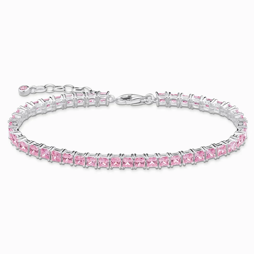 Thomas Sabo tenisz karkötő rózsaszín kövekkel - A2029-051-9-L19V