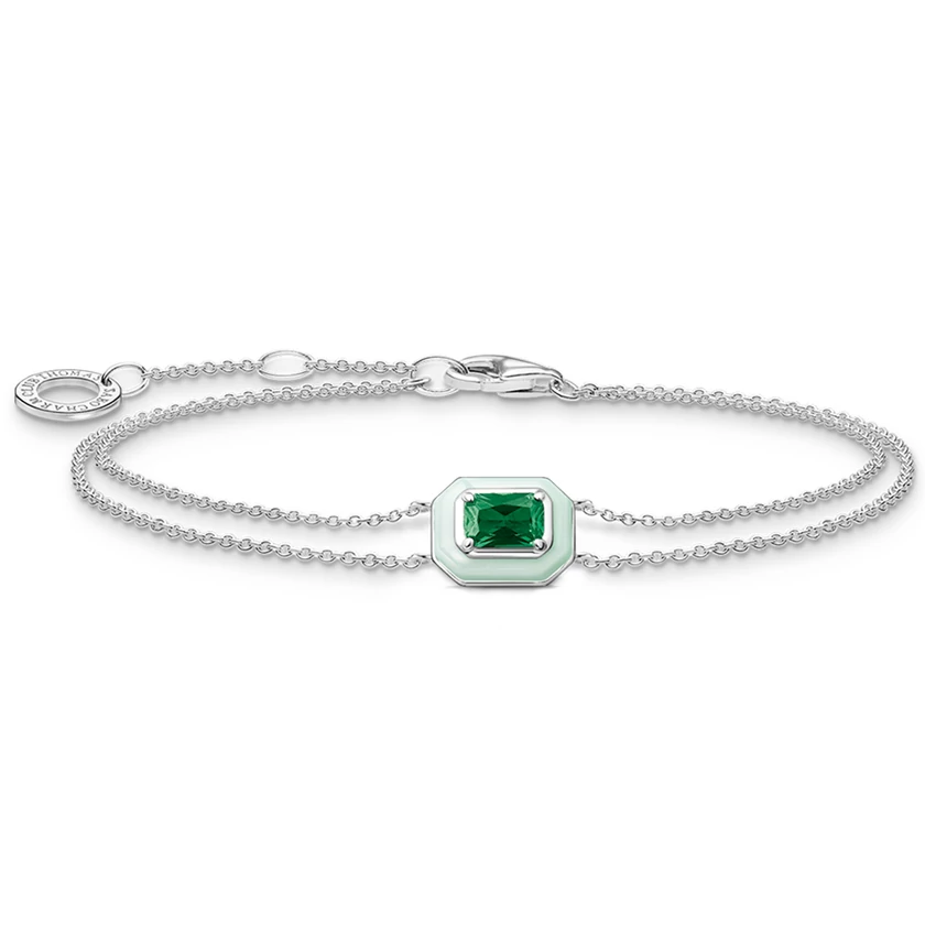Thomas Sabo zöld köves karkötő - A2095-496-6-L19v