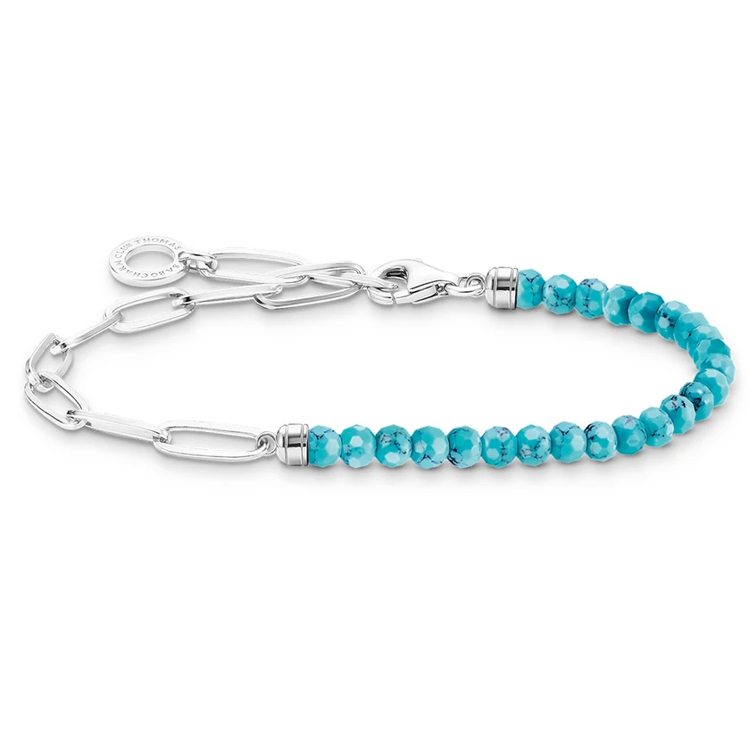 Thomas Sabo láncos türkiz karkötő - A2099-404-17-L14
