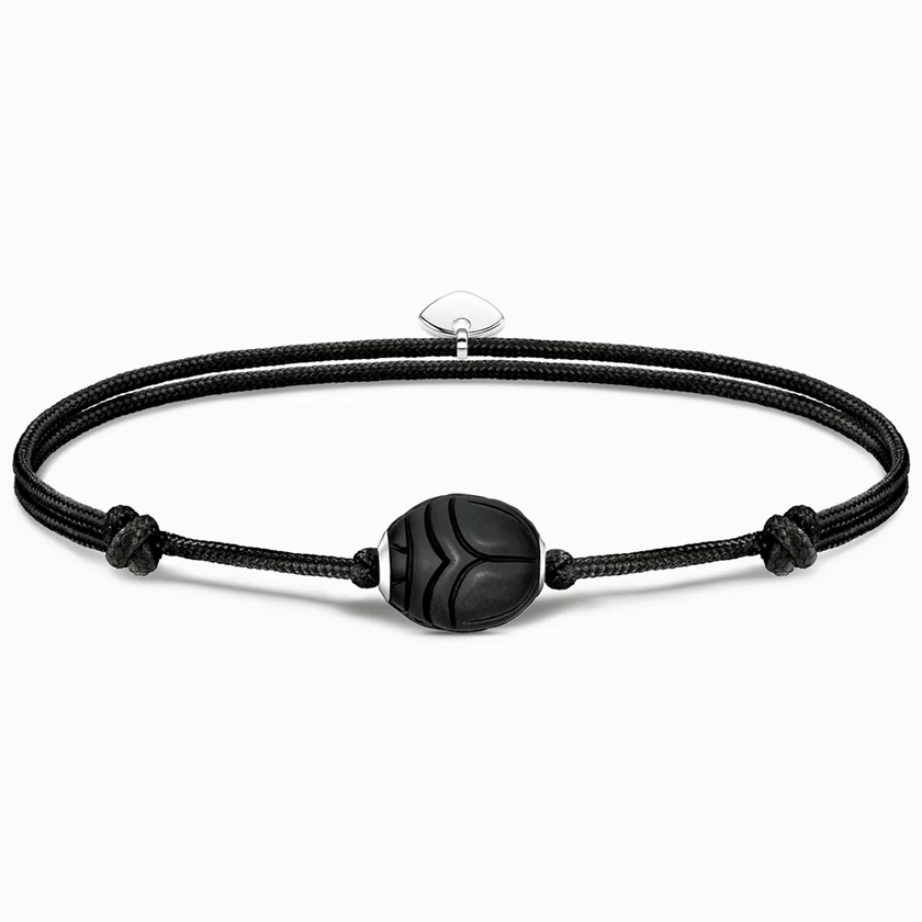 Thomas Sabo matt obszidián szkarabeusz Karma karkötő - A2109-172-11