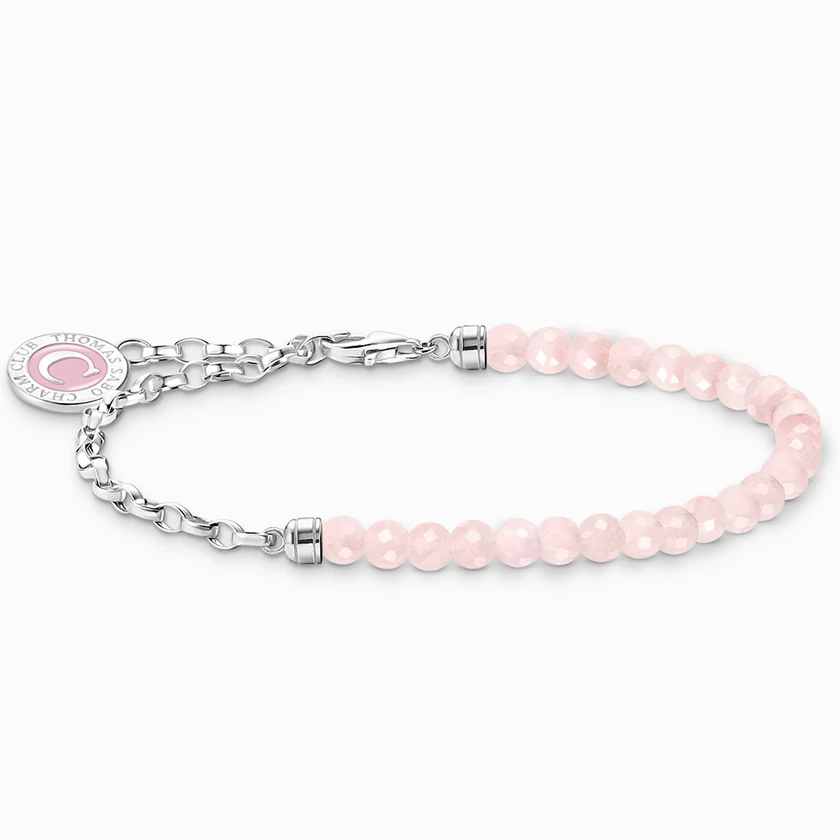 Thomas Sabo Charmista Coin rózsakvarc láncos karkötő - A2130-067-9-L15V