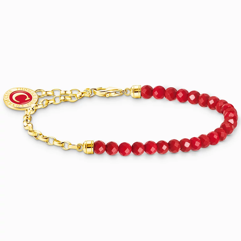 Thomas Sabo Charmista arany karkötő korallal - A2130-427-10-L17V