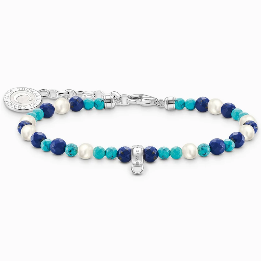 Thomas Sabo Charmista kék gyöngyös karkötő - A2141-158-7-L19V