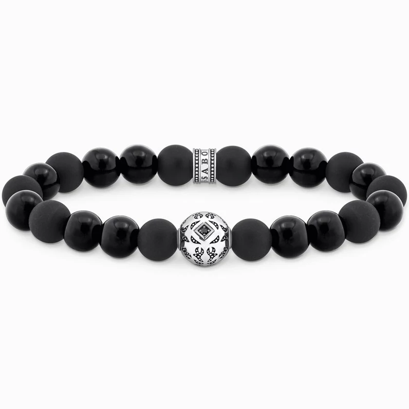 Thomas Sabo Obszidián férfi karkötő - A2145-705-11-L16