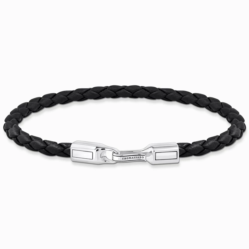 Thomas Sabo fekete fonott bőr karkötő - A2147-682-11-L15