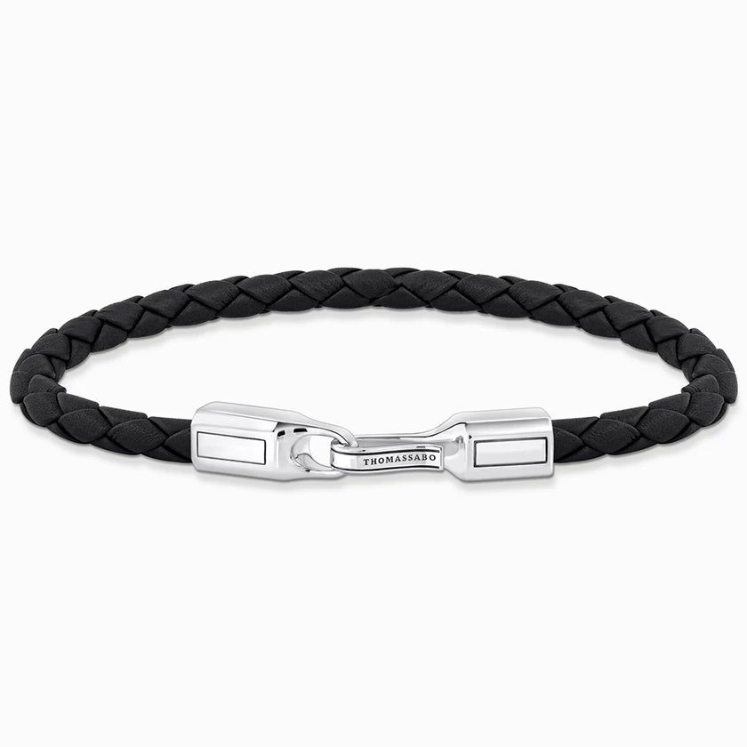 Thomas Sabo fekete fonott bőr férfi karkötő - A2149-682-11-L19
