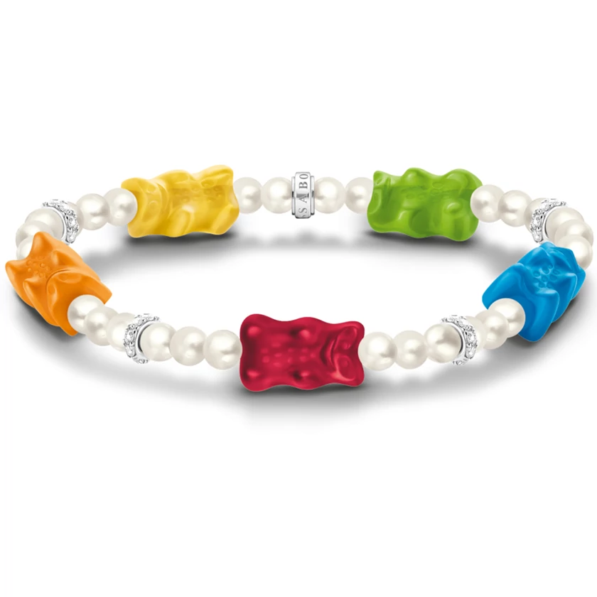 Thomas Sabo x HARIBO többszínű gumimaci gyöngy karkötő - A2153-052-7-L15