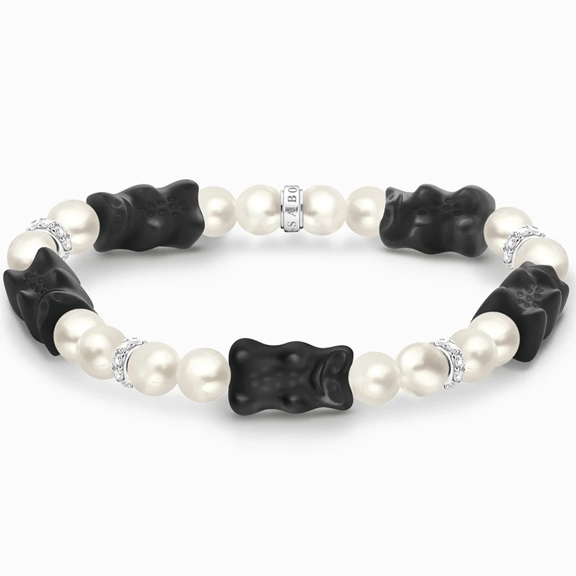 Thomas Sabo x HARIBO gyöngyös fekete gumimaci karkötő - A2170-052-11-L15