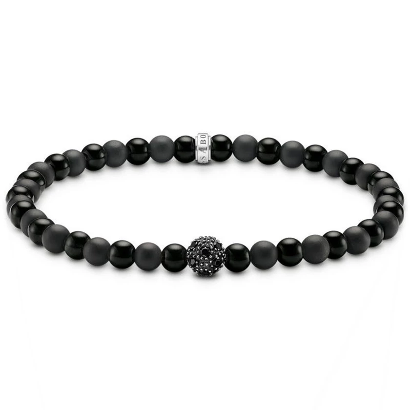 Thomas Sabo obszidián talizmán karkötő  - A2184-705-11-L17
